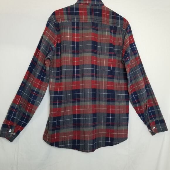 American Edition Men's Multicolor Plaid Flannel Long Sleeve Button Up Shirt SZ M - Picture 5 of 9